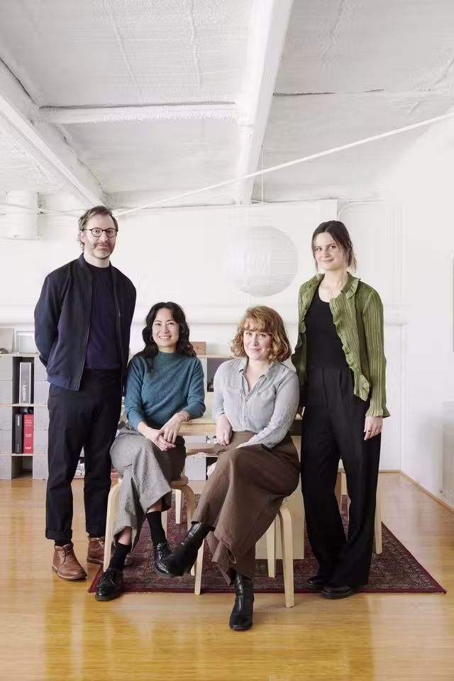 The Placement Studio team, from left; James Flaherty, Stephanie Kitingan, Jacqueline O’Brien, and Ashlee Pukk. Photography Tim O’Connor.